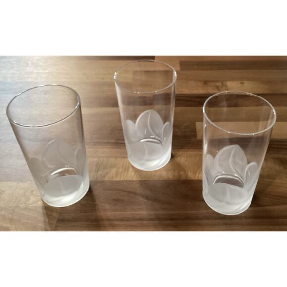 3 Cristal D'Arques Durand Highball Glasses Set Elegant Frosted Drink Tumblers - Picture 2 of 10